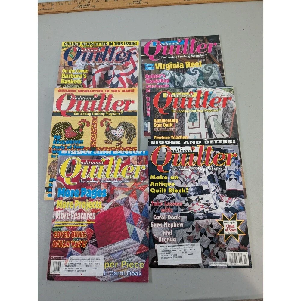Traditional quilter magazine lot of 6 issues vintage 1998
